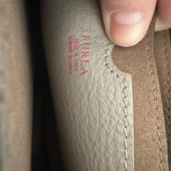 Furla Leather Bag with Pink Flower - Picture 10 of 12